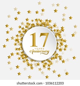 Happy 17 years anniversary in the middle of fly out gold stars
