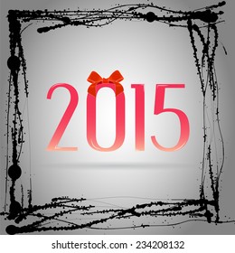 Happy 2015 new year. Flat design style. Made in vector illustration