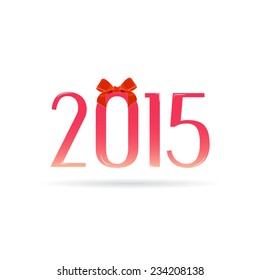 Happy 2015 new year. Flat design style. Made in vector illustration