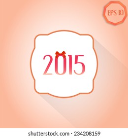 Happy 2015 new year. Flat design style. Made in vector illustration