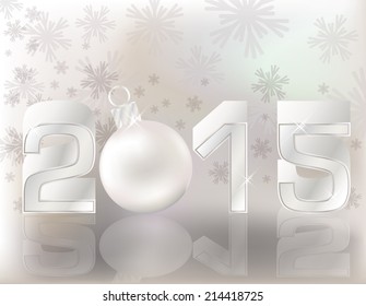 Happy 2015 new year postcard, vector illustration