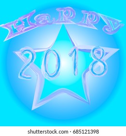 Happy 2018 new year vector