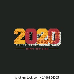 Happy 2020 new year background creative design for your seasonal holidays flyers, posters, brochure, banners, calendar, invitation, greetings cards and christmas themed congratulations.
