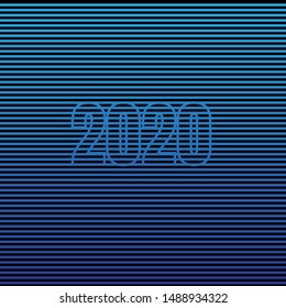 Happy 2020 new year background creative design for your seasonal holidays flyers, posters, brochure, banners, calendar, invitation, greetings cards and christmas themed congratulations.