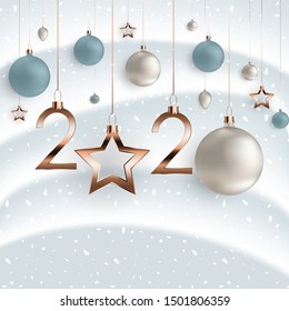 Happy 2020 New Year Background. Vector Illustration EPS10
