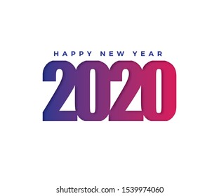 Happy 2020 new year card in paper style for your seasonal holidays flyers, greetings and invitations cards and christmas themed congratulations and banners.