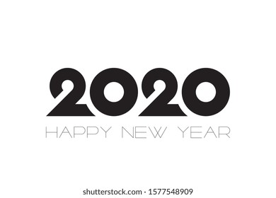 happy 2020 new year design template. vector illustration for calendar, banner, poster, greeting card. eps 10
