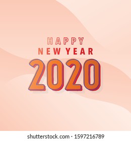 Happy 2020 new year. Greeting card for holidays banners, flyers, invitations, christmas themed congratulations, banners, posters, business diaries, invitation card. Vector illustration.