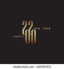 Happy 2020 new year insta colour banner in paper style for your seasonal holidays flyers, greetings and invitations, christmas themed congratulations and cards