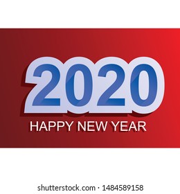 
Happy 2020 new year. vector illustration