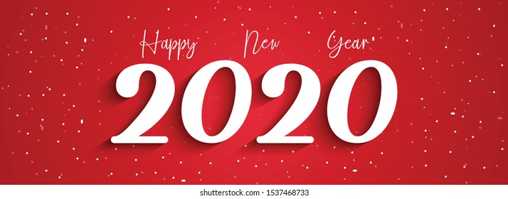 Happy 2020 New Year Vector Background Banner Design.