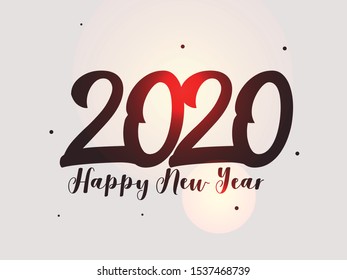 Happy 2020 New Year Vector Background Design with glow.