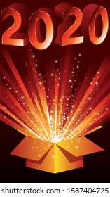 Happy 2020 new year, vector illustration
