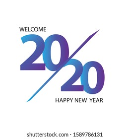 Happy 2020 new year vector for your seasonal holidays flyers, greetings and invitations, christmas themed congratulations and cards. Vector illustration.