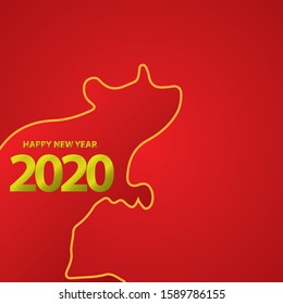 Happy 2020 new year vector for your seasonal holidays flyers, greetings and invitations, christmas themed congratulations and cards. Vector illustration.