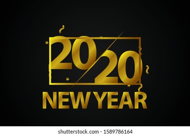 Happy 2020 new year vector for your seasonal holidays flyers, greetings and invitations, christmas themed congratulations and cards. Vector illustration.