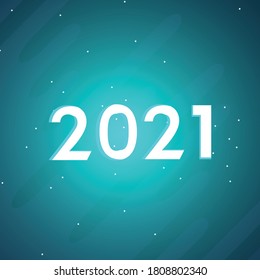 Happy 2021 new year card in paper style for your seasonal holidays flyers, greetings and invitations cards and christmas themed congratulations and banners. Vector illustration.
