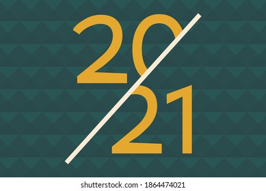 Happy 2021 new year card, color trends 2021.