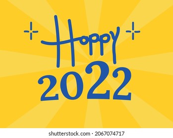 Feliz arte 2022, en vector, para diferentes usos.