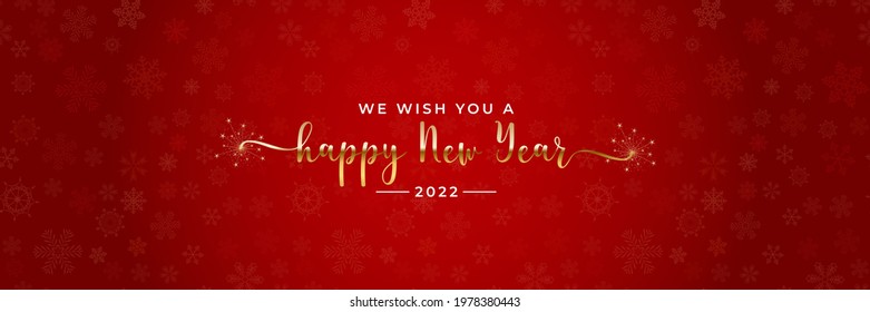 Happy 2022 New Year Greeting Card. Vector Illustration EPS10