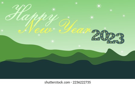 happy 2023 new year green flag