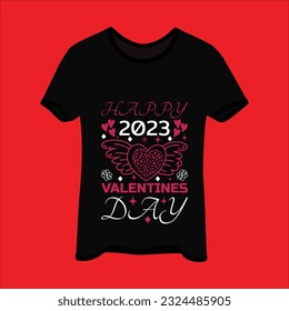 Happy 2023 valentines day t-shirt design. Here You Can find and Buy t-Shirt Design. Digital Files for yourself, friends and family, or anyone who supports your Special Day and Occasions.