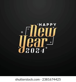 Happy 2024 New Year Vector Design