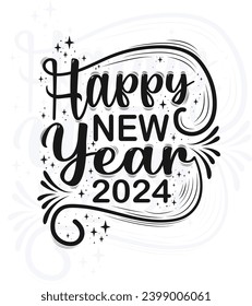 Happy 2024 New Year Vector Design,new year 2024.