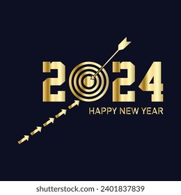 Happy 2024 New Year Vector Design