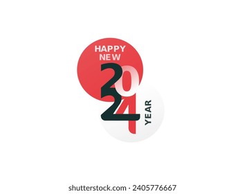 Happy 2024 New Year Vector Design