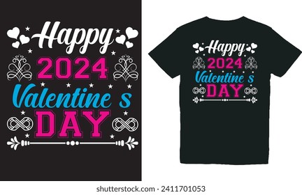 happy 2024 valentine day.with patches for t-shirts and other uses