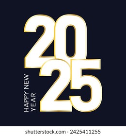 Feliz Año Nuevo 2025 Diseño vectorial