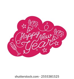 Happy 2025 New Year Vector Design