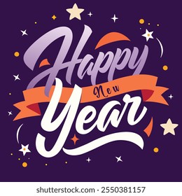 happy, 2025, text, background, typography, element, vector, holiday, graphic, design, card, greeting, poster, party, confetti, festive, banner, eve, concept, wish, golden, event, decoration, .