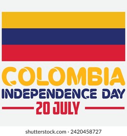 happy 20th of july colombia independence day landscape banner for social media post with abstract gradient background design4