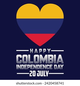 happy 20th of july colombia independence day landscape banner for social media post with abstract gradient background design4