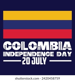 happy 20th of july colombia independence day landscape banner for social media post with abstract gradient background design4