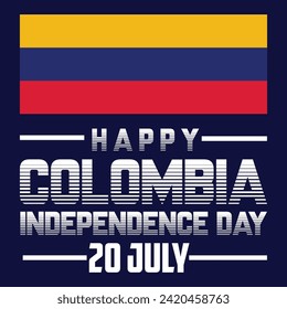 happy 20th of july colombia independence day landscape banner for social media post with abstract gradient background design4