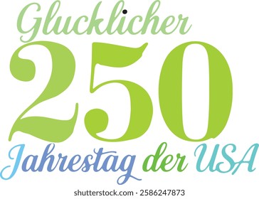 Happy 250th anniversary of USA type cast artworks typography, silhouette vector art illustration