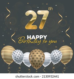 1,992 Happy 27th Birthday Images, Stock Photos & Vectors | Shutterstock