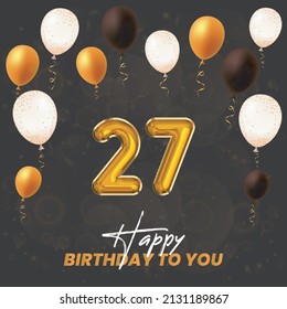 1,992 Happy 27th Birthday Images, Stock Photos & Vectors | Shutterstock