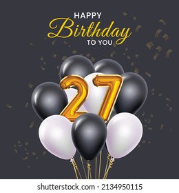 1,992 Happy 27th Birthday Images, Stock Photos & Vectors | Shutterstock