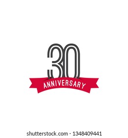 Happy 30 Year Anniversary Vector template