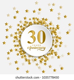 Happy 30 years anniversary in the middle of  fly out gold stars