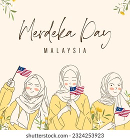 Happy 31st August Malaysia Independence Day Vector Illustration. 