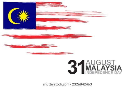 Happy 31st August Malaysia Independence Day. Vector illustration