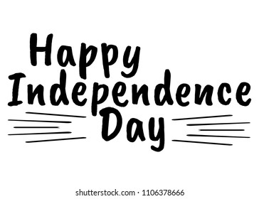 Happy 4 th July and Independence Day. Greeting Cards with Font. Vector illustration.