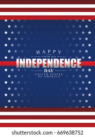 Happy 4 th of July . Happy Independence Day United States of America . Usable for greeting card, banner , Flyer and Poster . 
