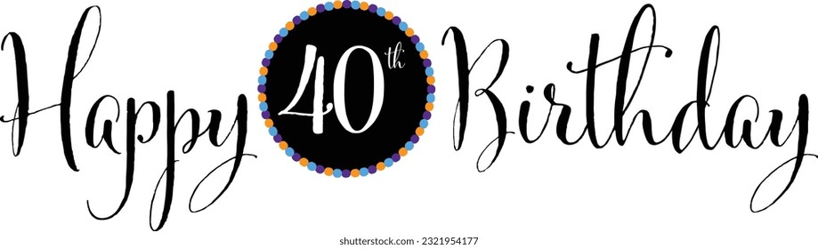 Happy 40th Birthday - 40 years Old