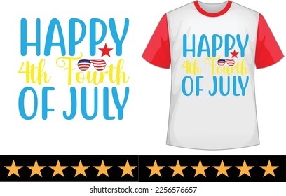 Happy 4th Fourth of July svg t shirt design